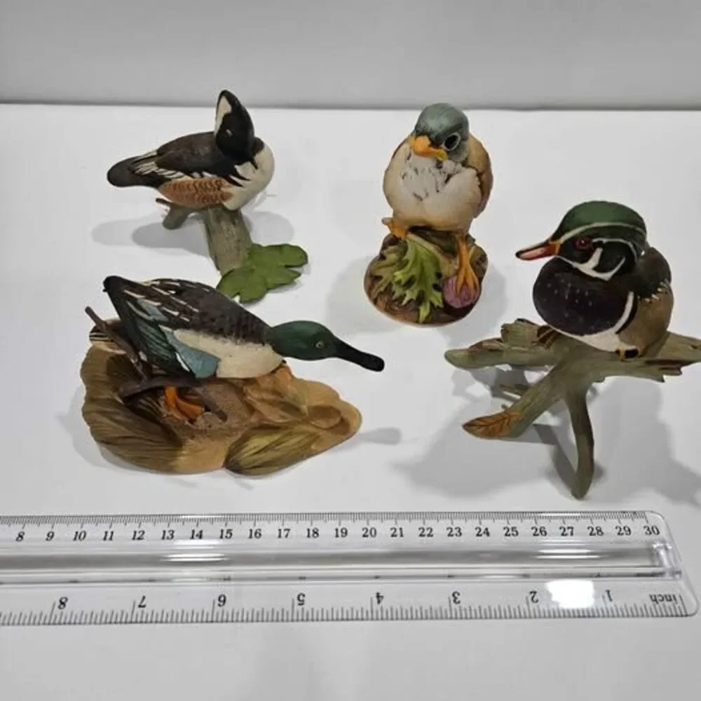 Set of 4 Bird Figurines